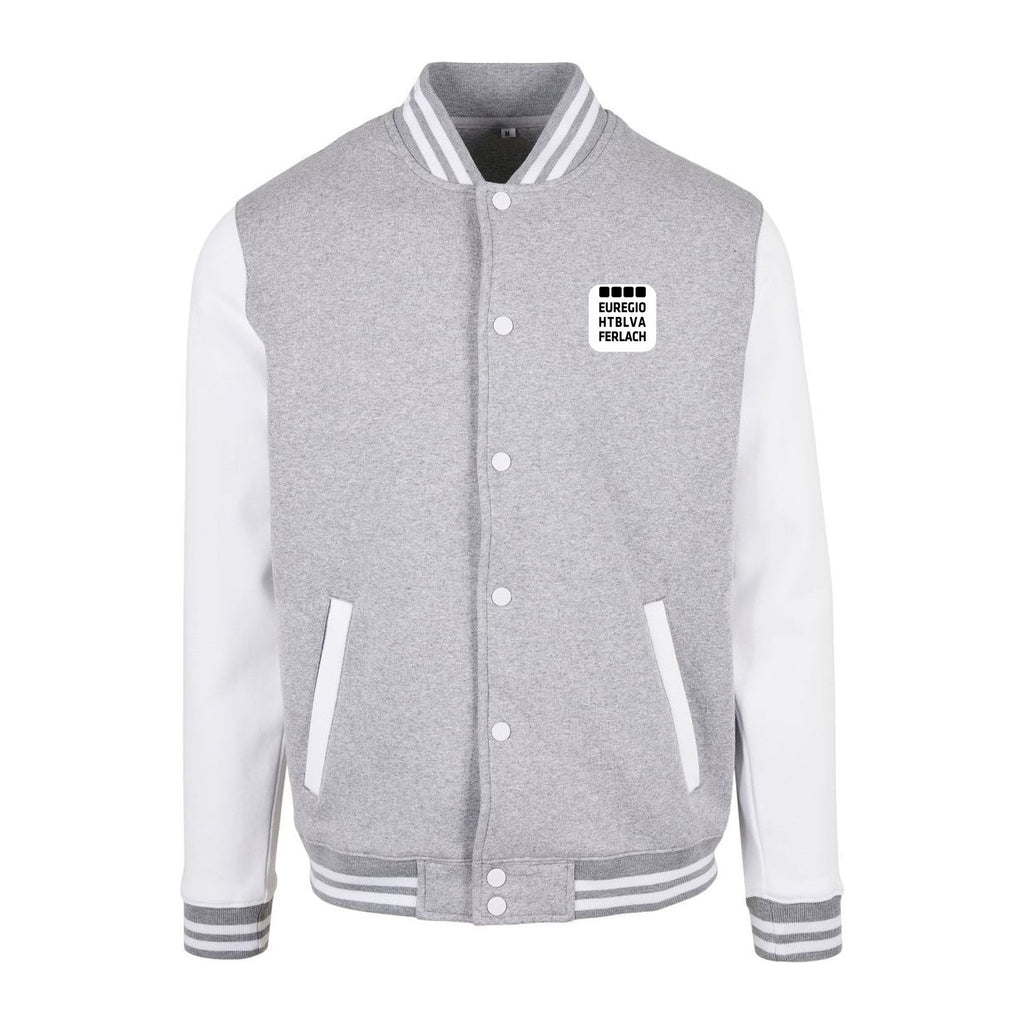 College-Jacke – Heather Grey/White