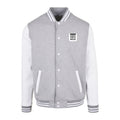 College-Jacke – Heather Grey/White