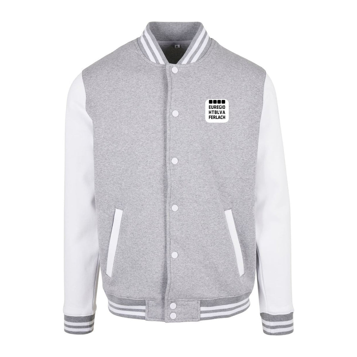 College-Jacke – Heather Grey/White