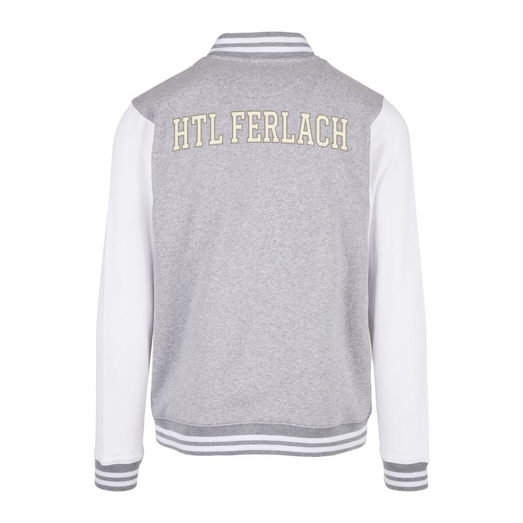 College-Jacke – Heather Grey/White