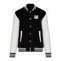 Teddy College-Jacke – Black/White