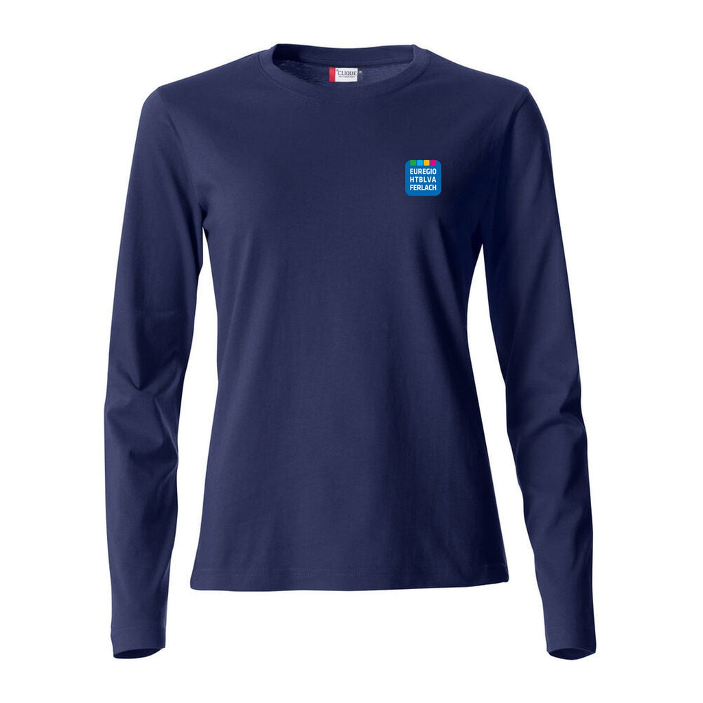 Basic T-Shirt langarm Damen – Dark Navy