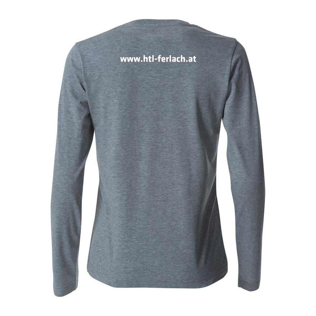 Basic T-Shirt langarm Damen – Grey Melange