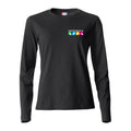 Basic T-Shirt langarm Damen – Black