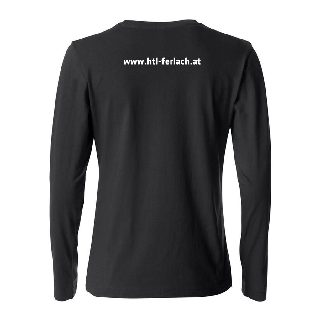 Basic T-Shirt langarm Damen – Black