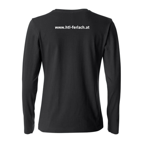 Basic T-Shirt langarm Damen – Black