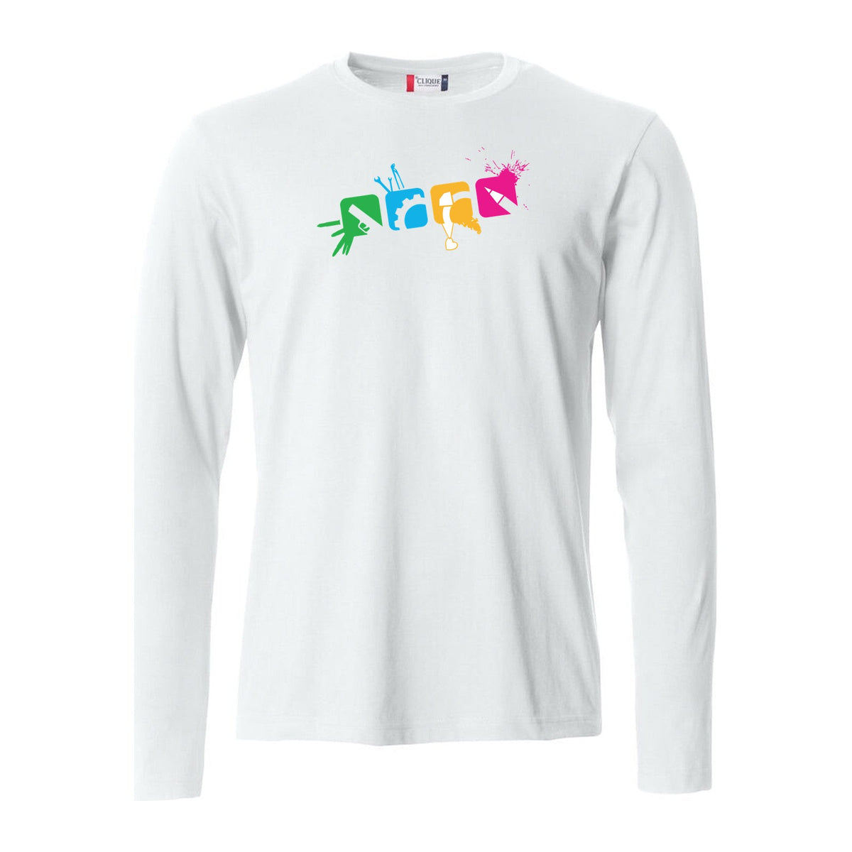 Basic T-Shirt langarm Herren – White