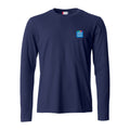 Basic T-Shirt langarm Herren – Dark Navy