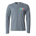 Basic T-Shirt langarm Herren – Grey Melange