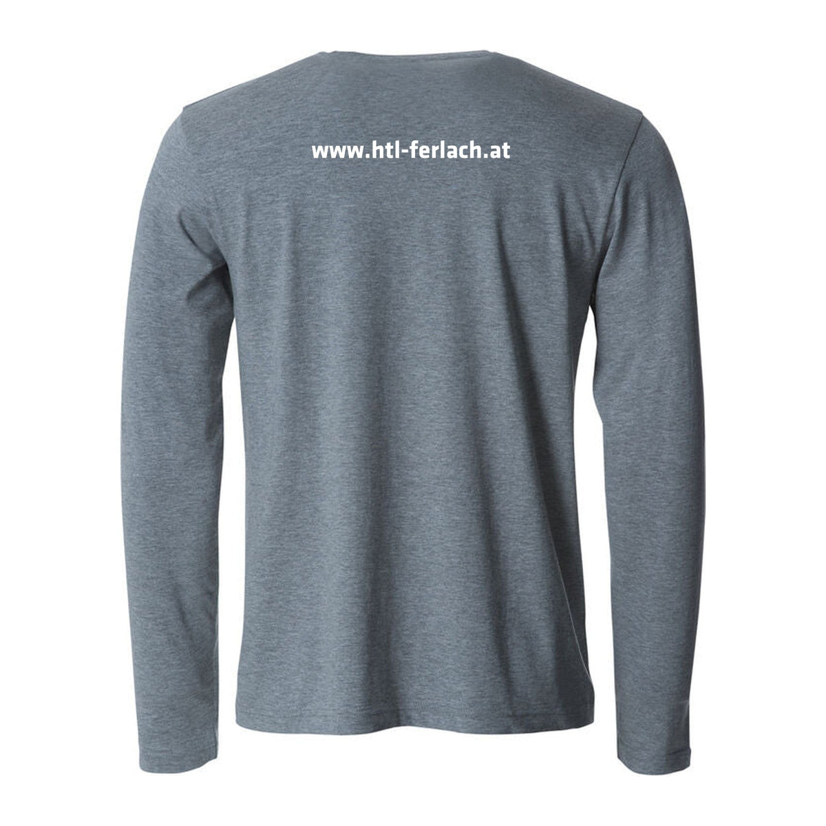 Basic T-Shirt langarm Herren – Grey Melange