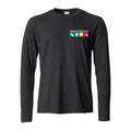 Basic T-Shirt langarm Herren – Black