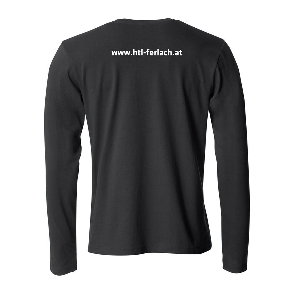 Basic T-Shirt langarm Herren – Black