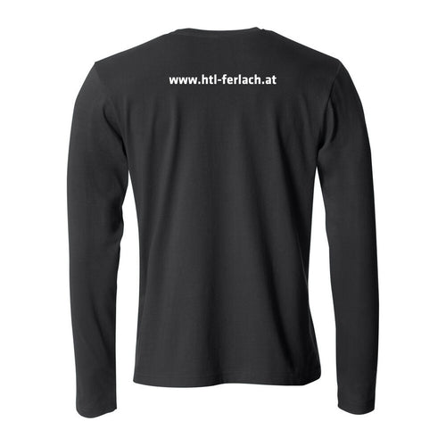 Basic T-Shirt langarm Herren – Black
